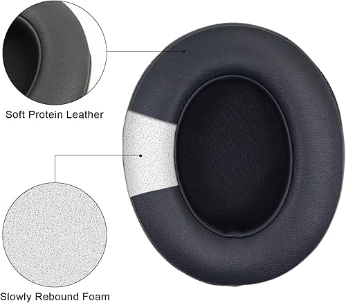 Miniatura 4 de Almohadillas de repuesto compatibles con Beats Studio 3.02.0, fundas para auriculares con espuma viscoelástica de alta densidad, cuero suave,