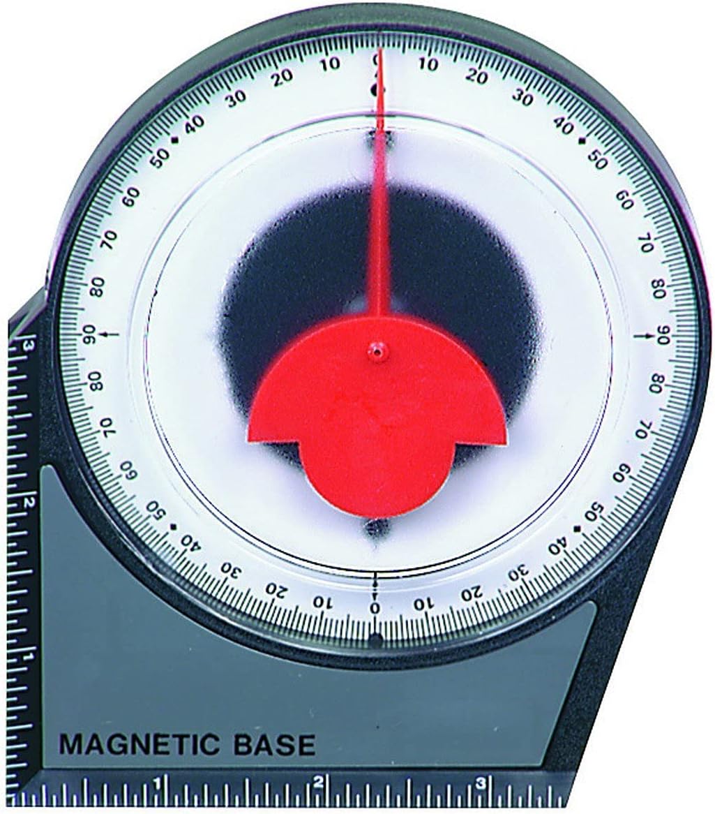 AASONS Slope Inclinometer Angle Finder Slope Protractor Tilt Level Meter Clinometer Gauge Measuring Gauging Tools Angle Locator (4 Inch, With Magnet Base)