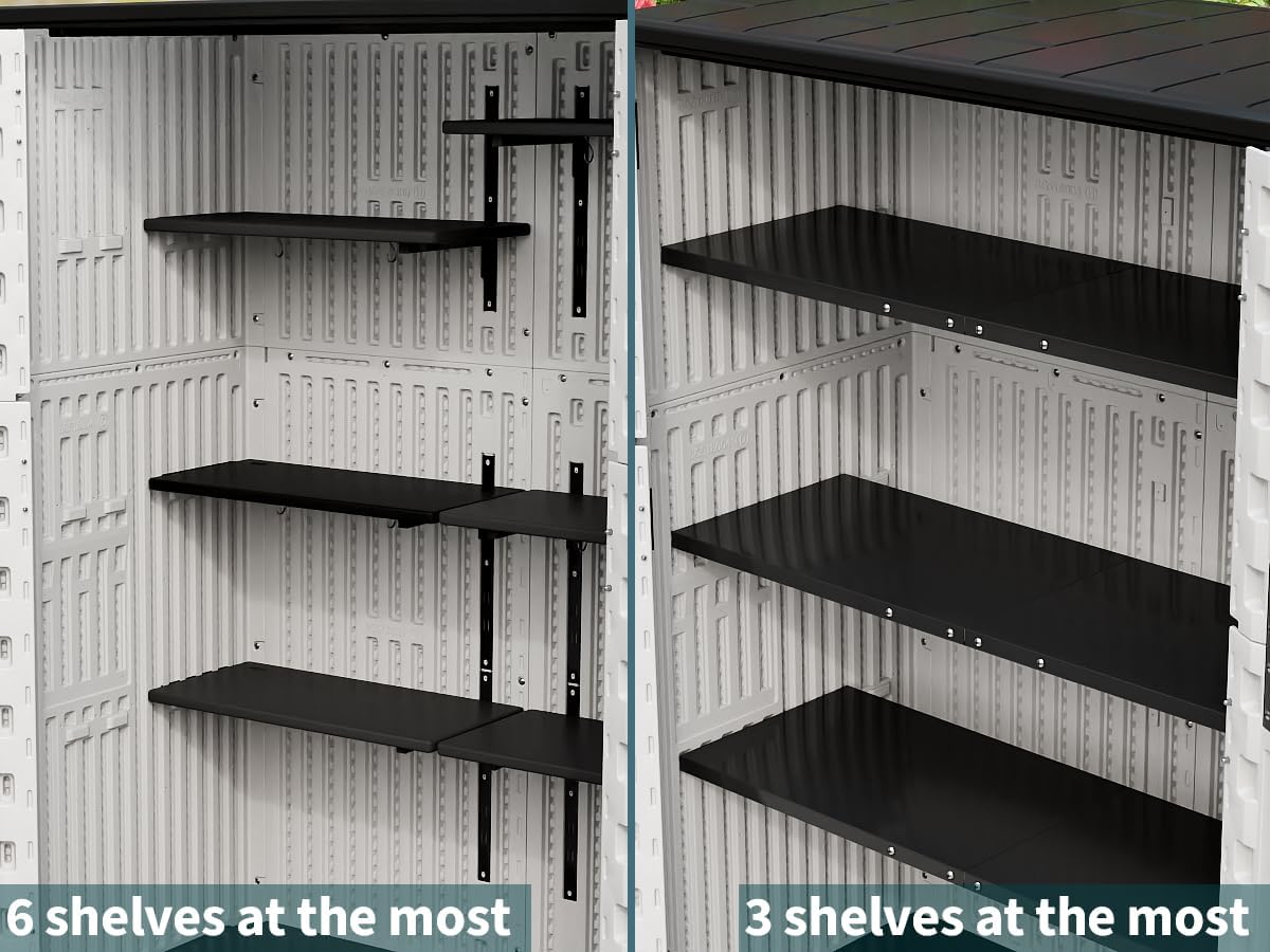 ZZM Metal Storage Shed Shelf for 37 Cu.ft Outdoor Storage Shed, 49.2" W * 15.6" D * 1" H, Easy Assembly, 1piece, Shelf (Large)