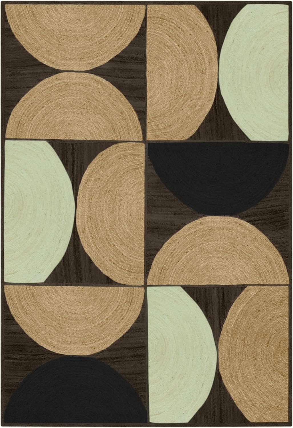 Tapis de couloir tressé à la main texture indienne et authentique