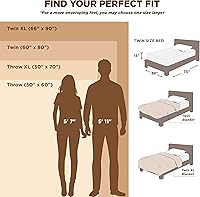 Vista 118 de Bedsure GentleSoft Twin Blanket for Couch - Cozy Soft Blankets for Women, Cute Small Fleece Throws for Girls, Light Grey, 60x80 Inches