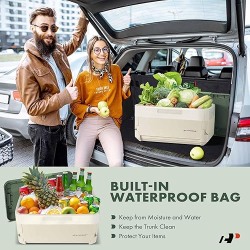 Miniatura 7 de A-Premium Organizador de maletero plegable multifuncional y caja de almacenamiento, caja de almacenamiento portátil para automóvil con bolsa
