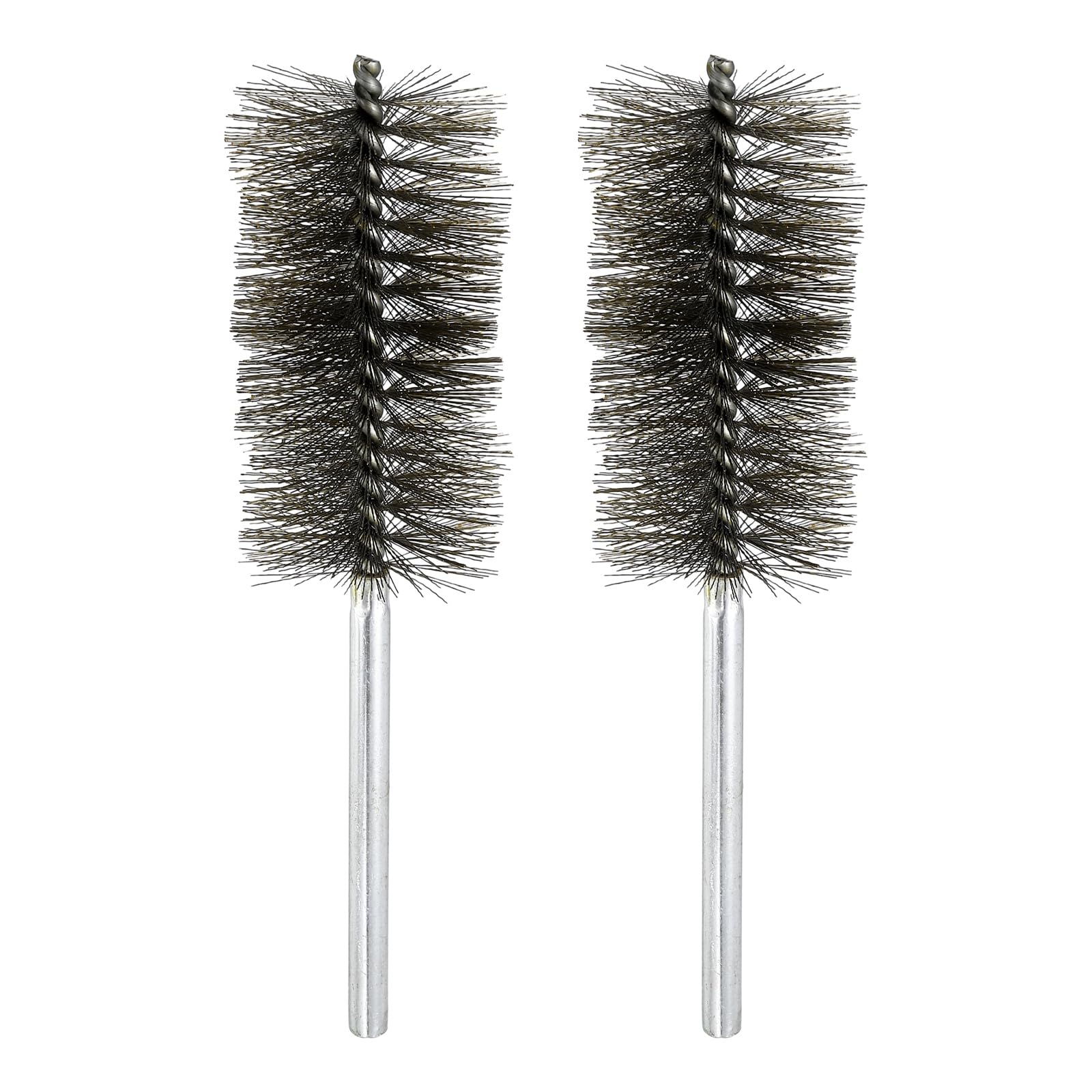 sourcing map 2pcs Wire Bore Brush Set 8 Inch Length 2 Inch Shank Stainless Steel Bristles Cleaning Brush for Clean Car Part Tube Kitchen Garage