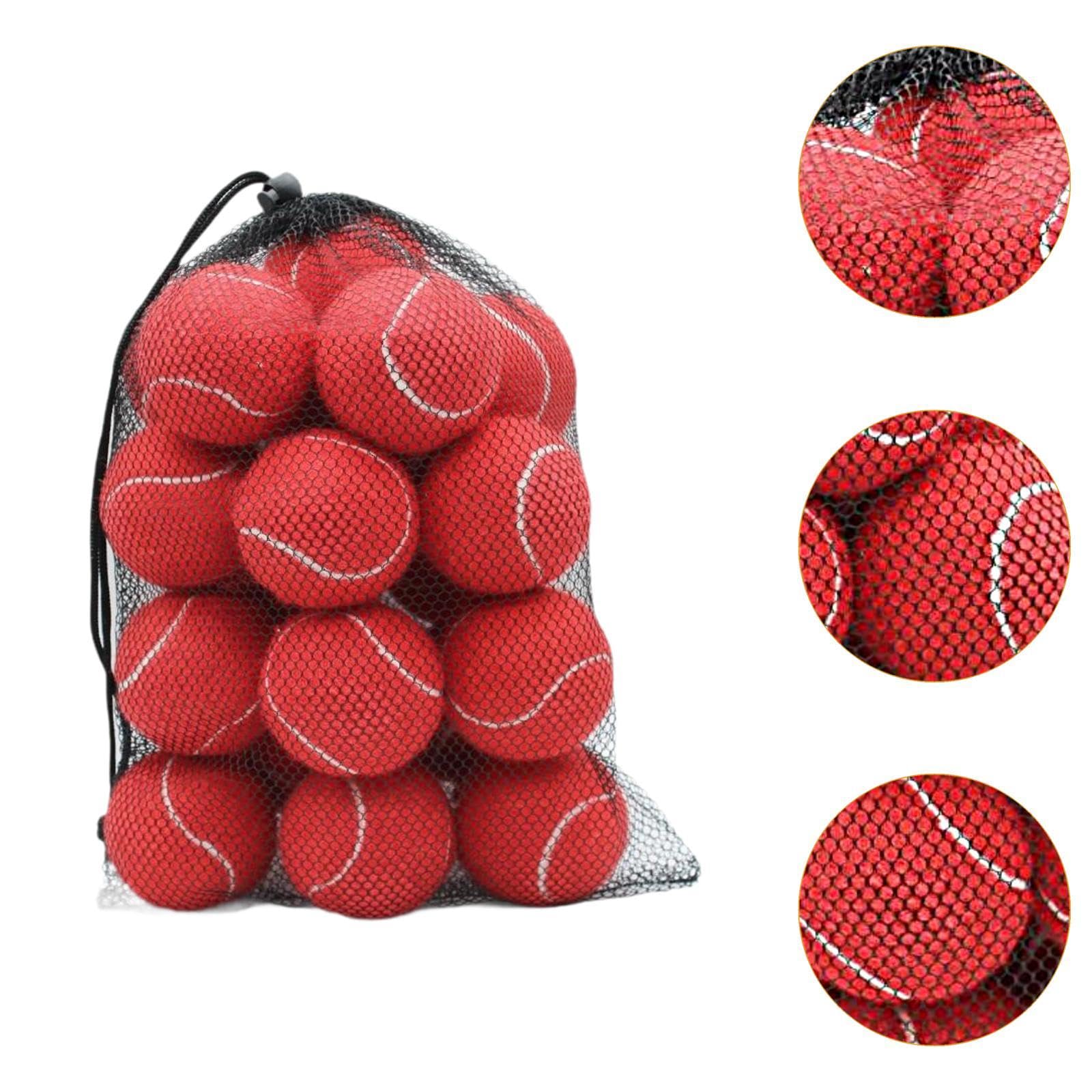 20 Stück Tennisbälle Trainingsbälle Übungsbälle Gummibälle aus Gummi Und Filz mit Hoher Flexibilität für Kinder Erwachsene Hunde Training