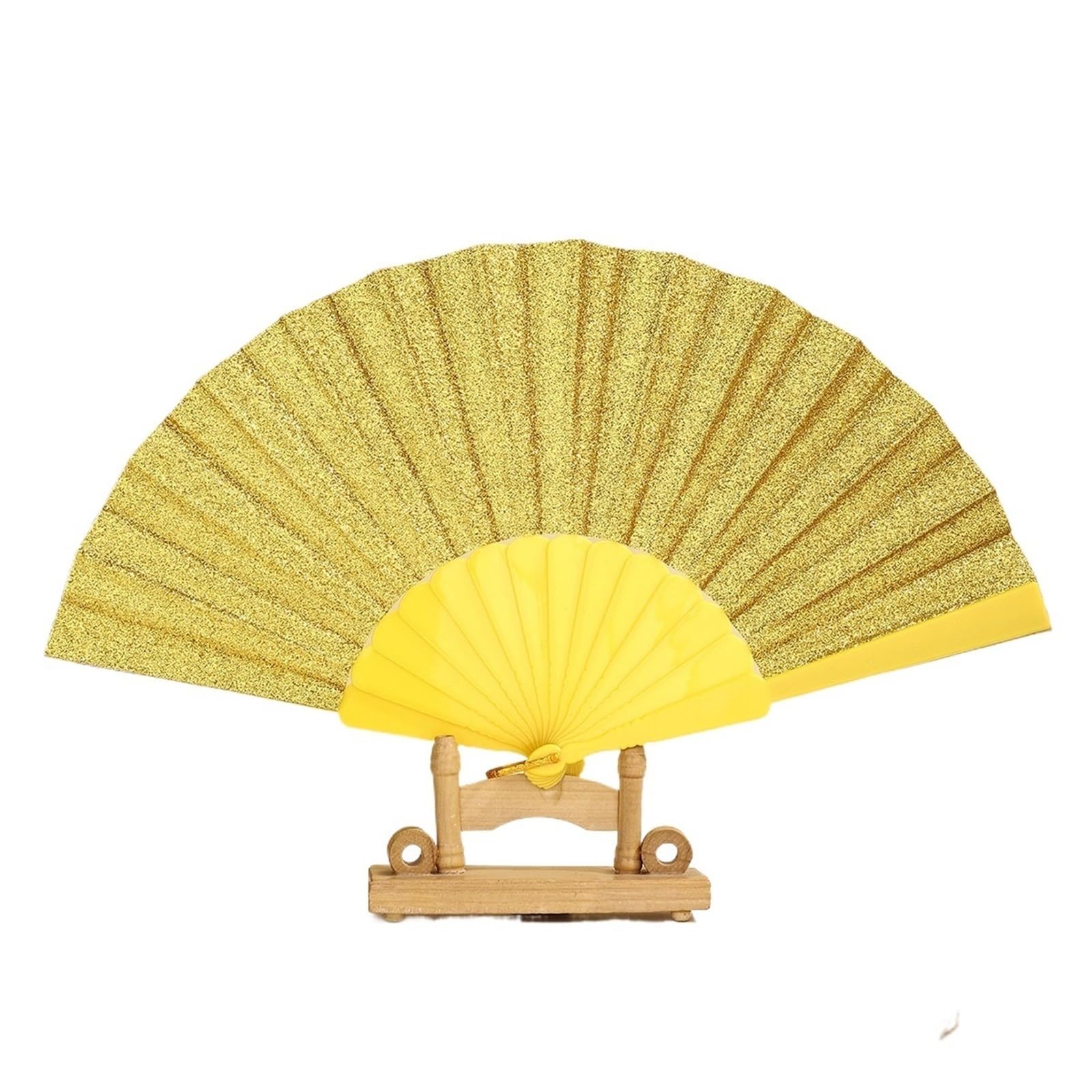 WLIHDB 10Pcs Vibrant Plastic Glitter Fan Foldable Clack Lightweight For Festivals for Summer(Color4)