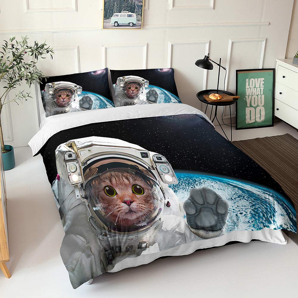 Parure de lit astronaute 220x240cm pour transformer votre chambre en un espace cosmique
