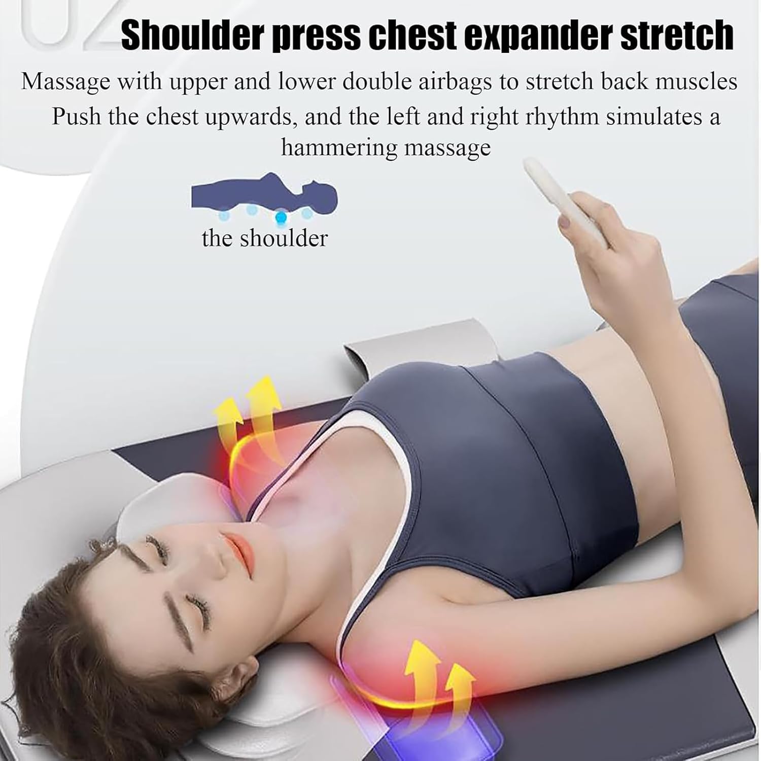 Electric Massage Mattress Pad,Vibrating Massage Mat Full Body,3 Levels of Intensity Adjustment,4 Modes Switch,Quiet Low Noise