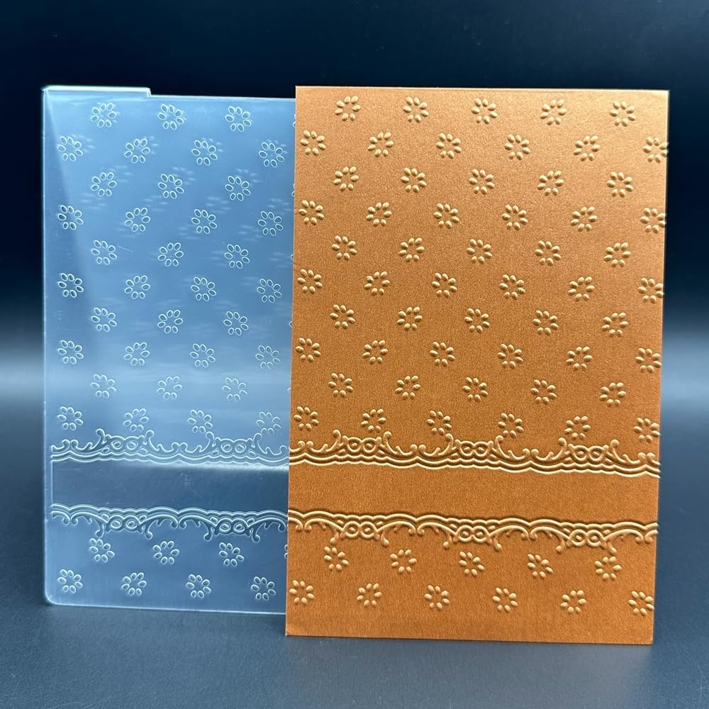 3D Plastic Embossing Folder Template Foot Print Texture A6 Size for Card Making DIY Scrapbooking Paper Crafting Handmade Crafts Scrapbooking Arts Supplies Scrapbook Decor