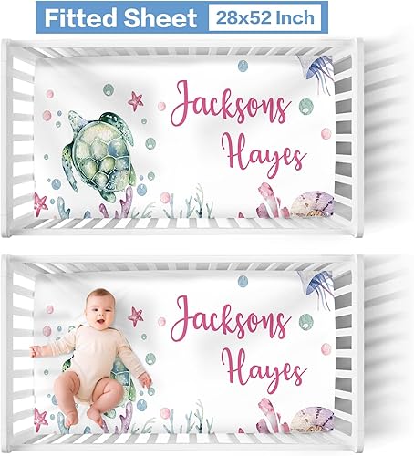 Miniatura 3 de Juego de ropa de cama personalizado para cuna para bebé, juegos de cuna personalizados con nombre, juego de ropa de cama de guardería para bebé,