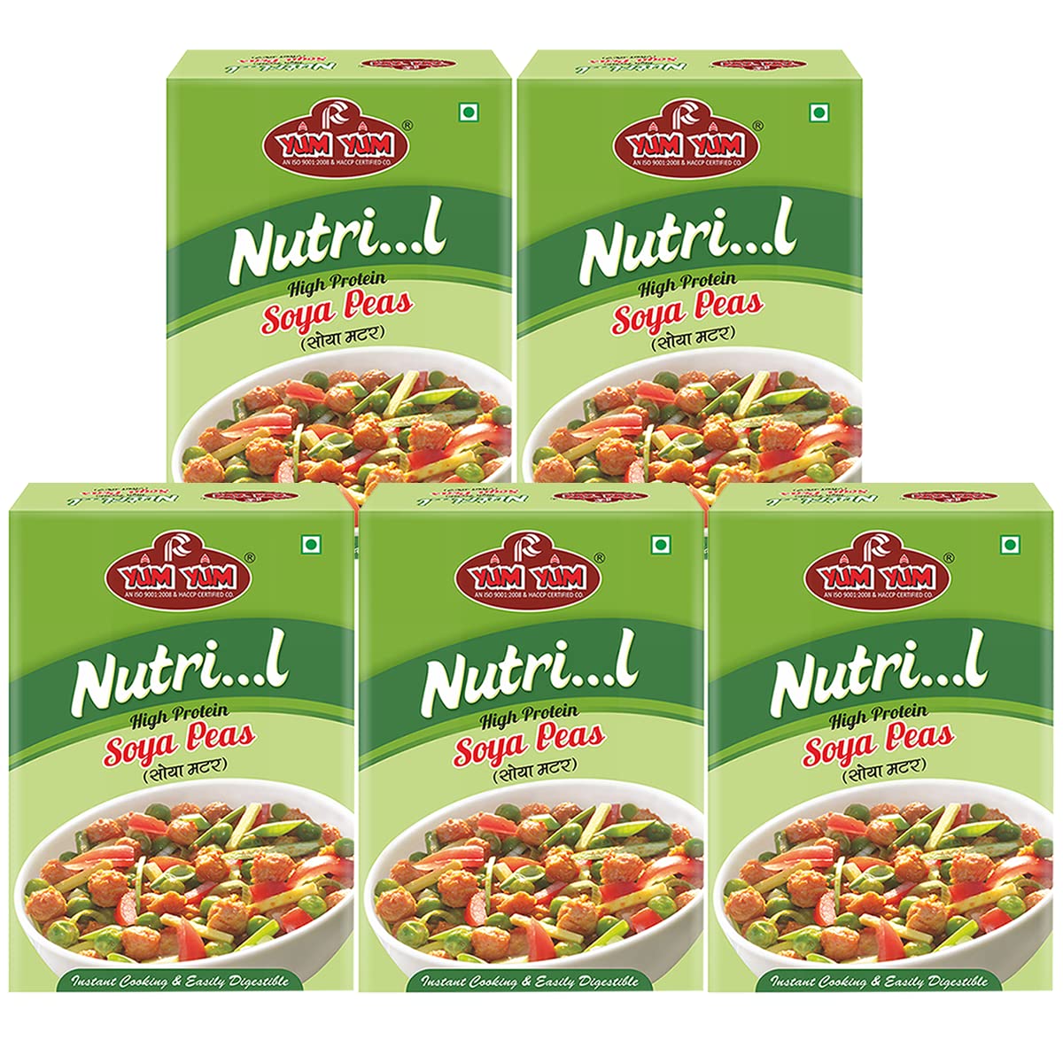 YUM YUM Nutri Soya Mini Chunks 1Kg (Pack Of 5-200g Each)