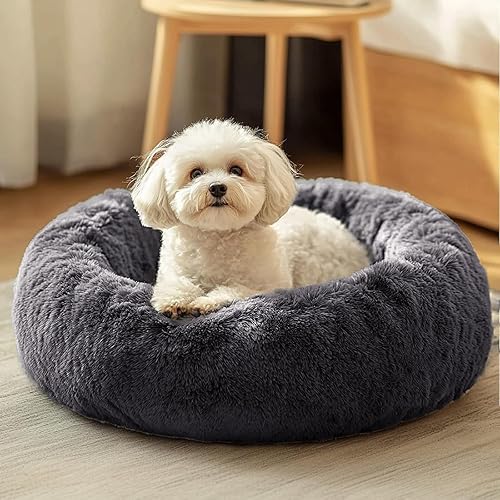 Miniatura 40 de JOLLYVOGUE - Cama para perro, cama grande relajante y antiestrés, cojín esponjoso con forma de dona para mascotas medianas y grandes (27, 30 y 36 01