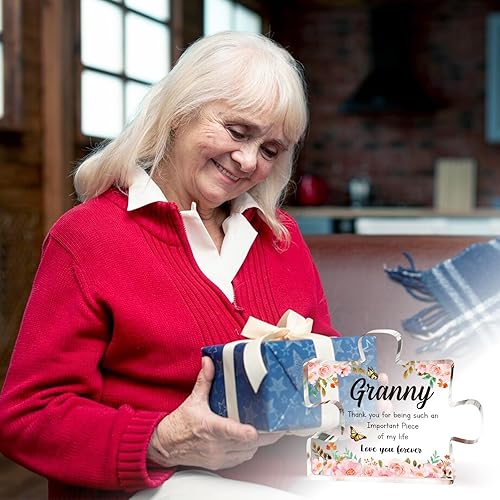 Miniatura 9 de Regalos para hermanas de parte de la hermana, delicados regalos de cumpleaños para hermana, pieza de rompecabezas de acrílico grabada de 3.9 x 3.3,