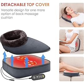 COMFIER Shiatsu Foot Massager with Heat- Kneading Back Massager with Heating Pad, Heated Foot Warmer, Electric Feet Massager Machine for Plantar Fasciitis,Neuropathy, Stress Relief