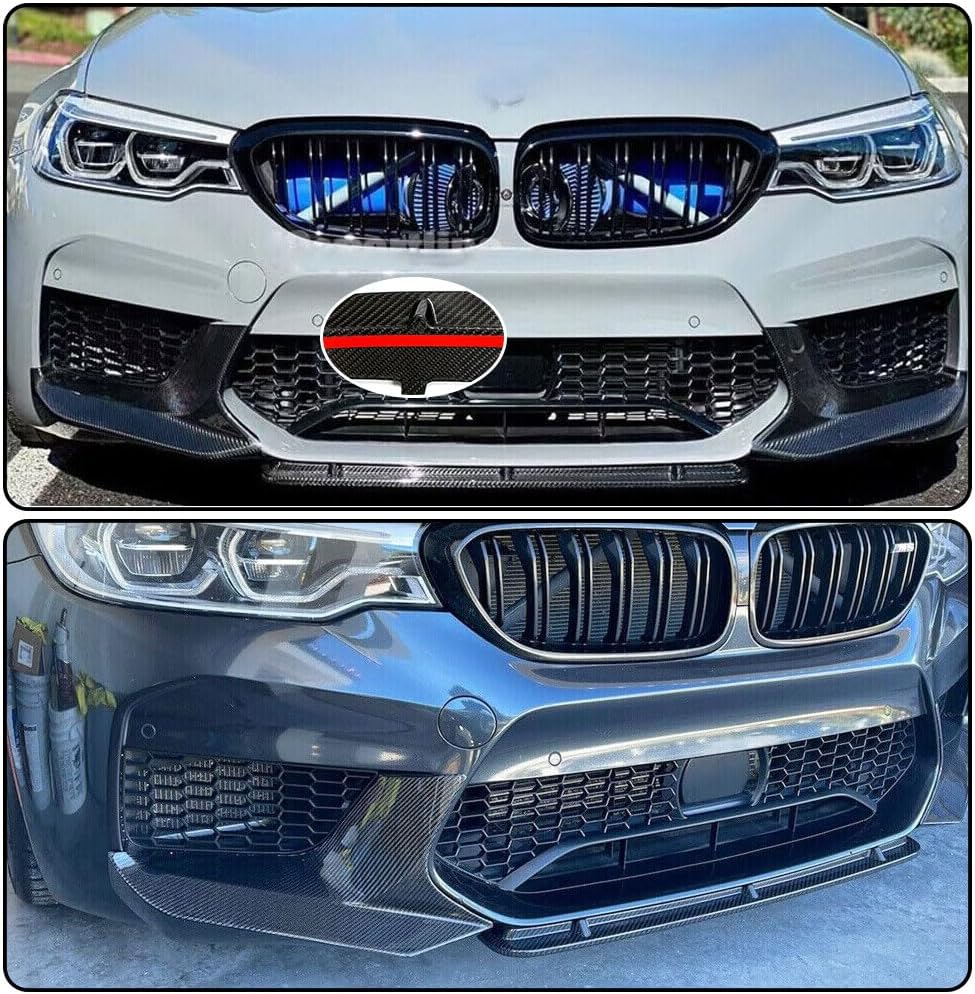 MCARCAR KIT F90 Real Carbon Fiber Front Bumper Lip for BMW 5 Series F90 M5 Sedan 2018-2020 Front Chin Spoiler Splitter Protector Factory Outlet (Style A)