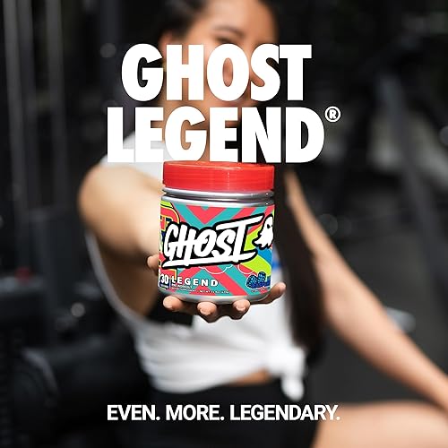 Miniatura 3 de GHOST Legend V3 - Polvo de pre-entrenamiento, frambuesa azul, 30 porciones, preentrenamiento para hombres y mujeres con cafeína, L-citrulina y beta