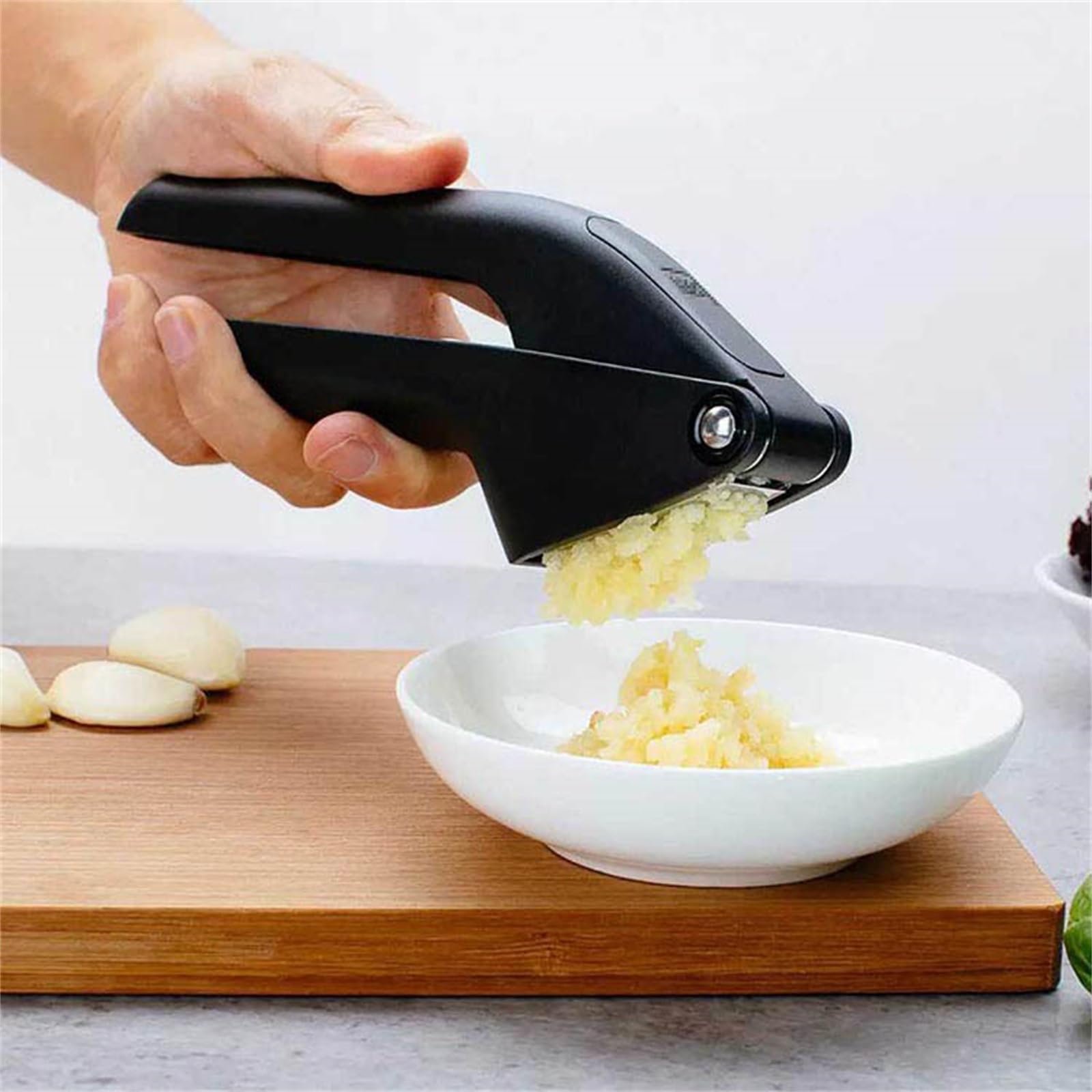 Curved RVS Knoflookpers (1 1 gratis