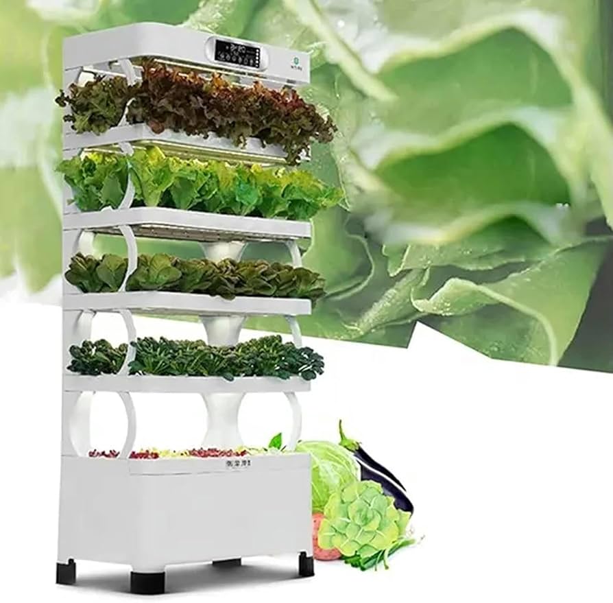 Amazon.co.jp: 水耕栽培タワー、ledグローライトを備えた5階建て