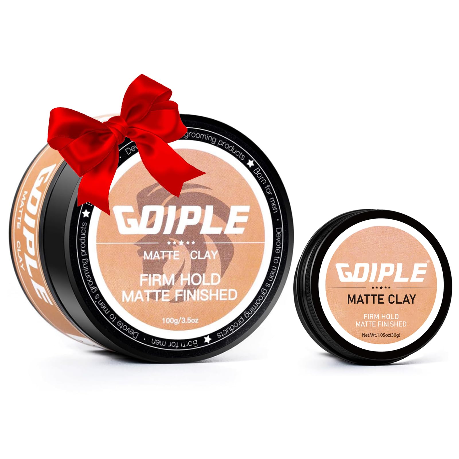 2PCS Hair Styling Clay for Men Firm Hold, Matte Finish Hair Clay Hair Paste for Men Water Based Matte Texture Pomade Mens Hair Products Add Volume,