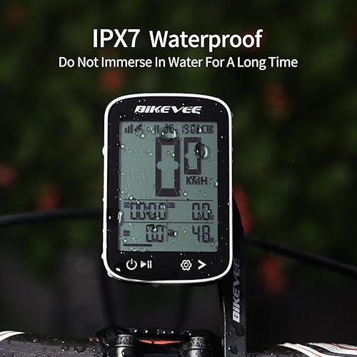 Miniatura 7 de Velocímetro de Bicicleta GPS Ordenador de Ciclismo Inalámbrico – Inicio/Parada Automática, Retroiluminación Automática, Odómetro de Bicicleta