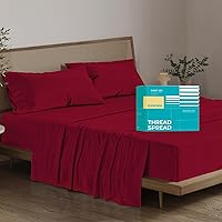 Vista 17 de Thread Spread - Juego de sábanas de 100% algodón egipcio con tejido de satén de 800 hilos de la colección Exotic Hotel, color blanco y marfil