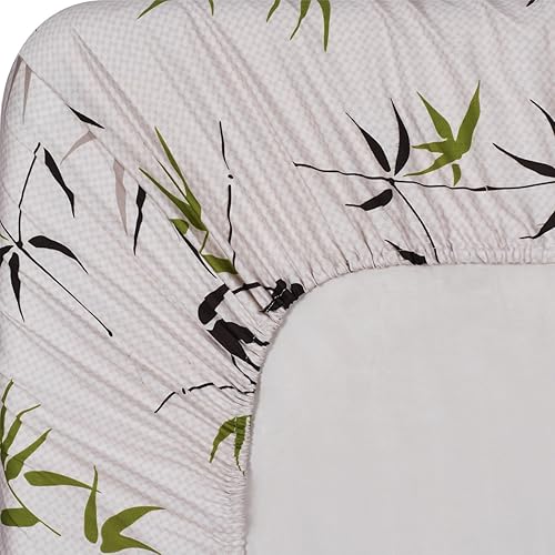 Miniatura 3 de Fern - Juego de sábanas de 300 hilos, 100% algodón, 4 piezas, tamaño King, color beige, chocolate, gris pardo, verde