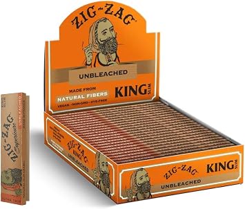 ZIG-ZAG Rolling Papers King Size Unbleached 24 Booklets - 32 Sheets Each - 110 MM