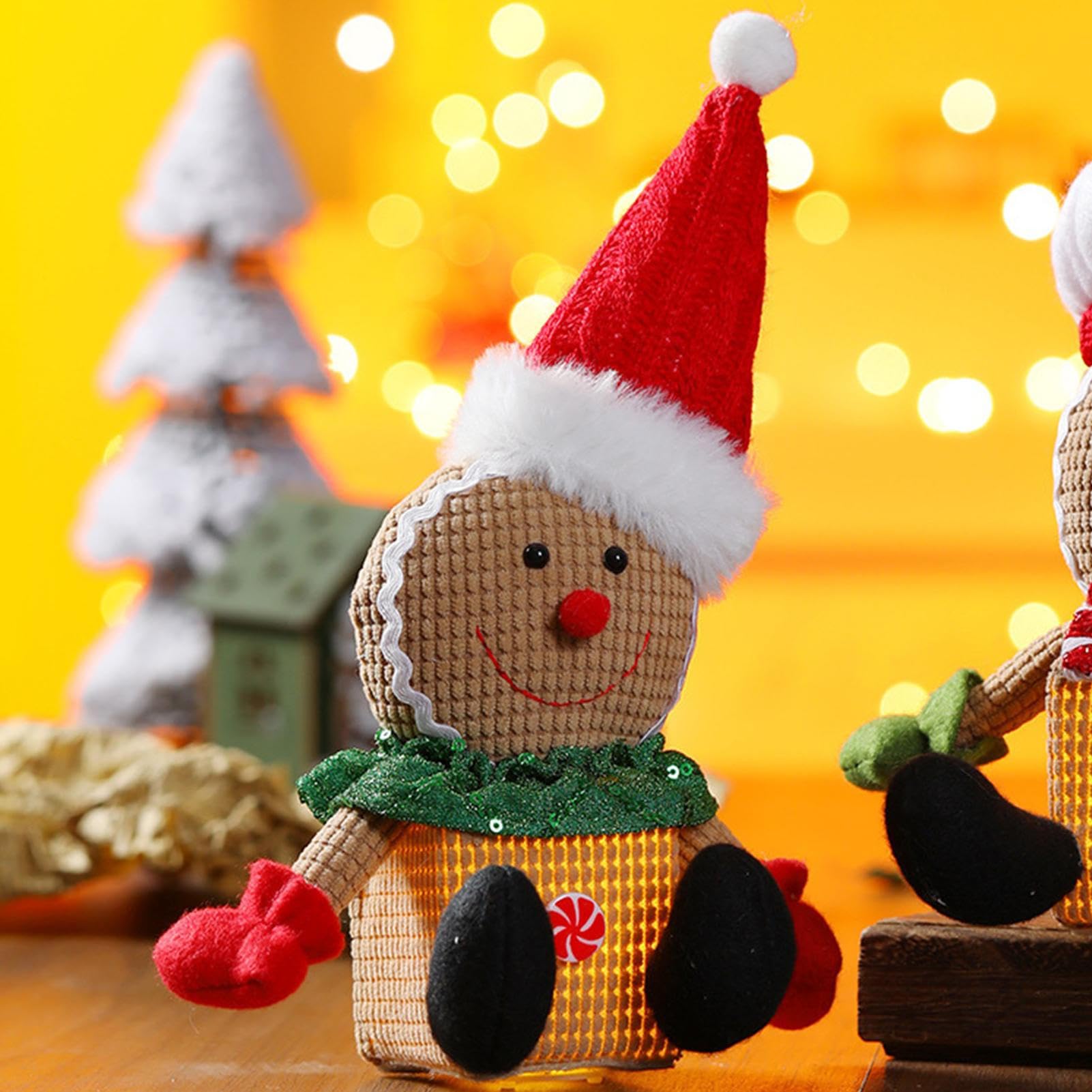 Coussin Peluche Pain D'Épice Missmisq - Décoration De Noël Douce, 36 Cm, Pour Salon Et Chambre
