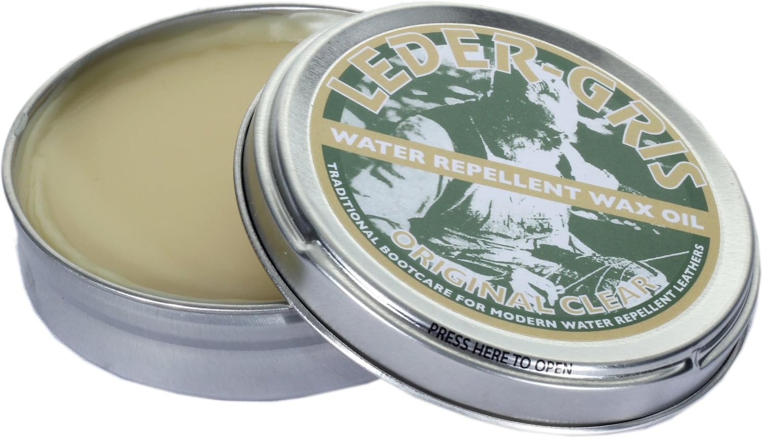 Altberg LederGris Clear Waterproof Boot Wax / Oil For Leather Boots 40g Tin from Army Sales
