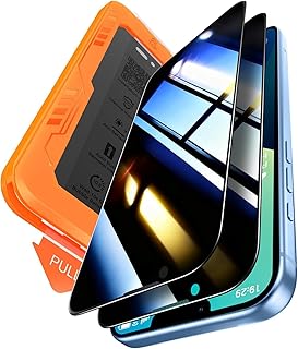 Supershieldz 2-Pack Privacy Screen Protector Compatible for iPhone 17e / 16e / 14/13 Pro / 13 (6.1-Inch) Tempered Glass, E...