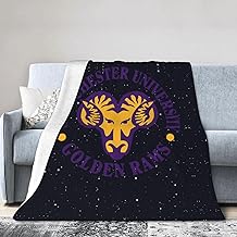 West Chester Golden Rams Double Sided House Flag Fleece Blanket Very Soft Microfiber Flannel Blanket for Couch Warm and Cozy for All Seasons
