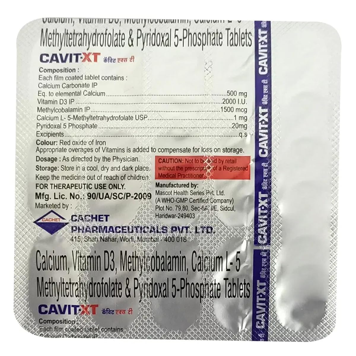 Cavit-XT - Strip of 15 Tablets