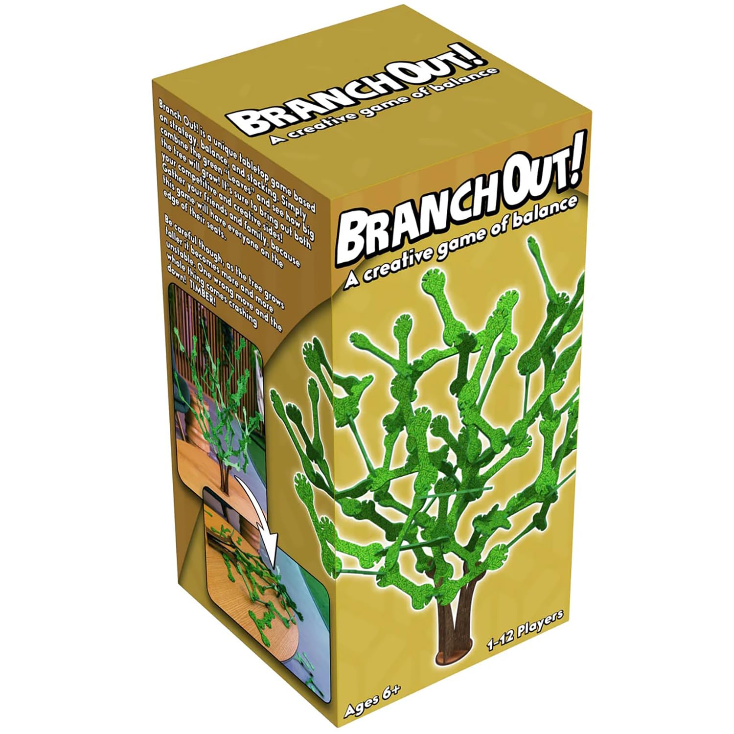 Branch Out! - Un gioco creativo di equilibrio, strategie e impila foglie sull'albero per vedere quanto in alto puoi andare, da tavolo, per bambini in famiglia dai 6 anni in su, 1+ giocatori