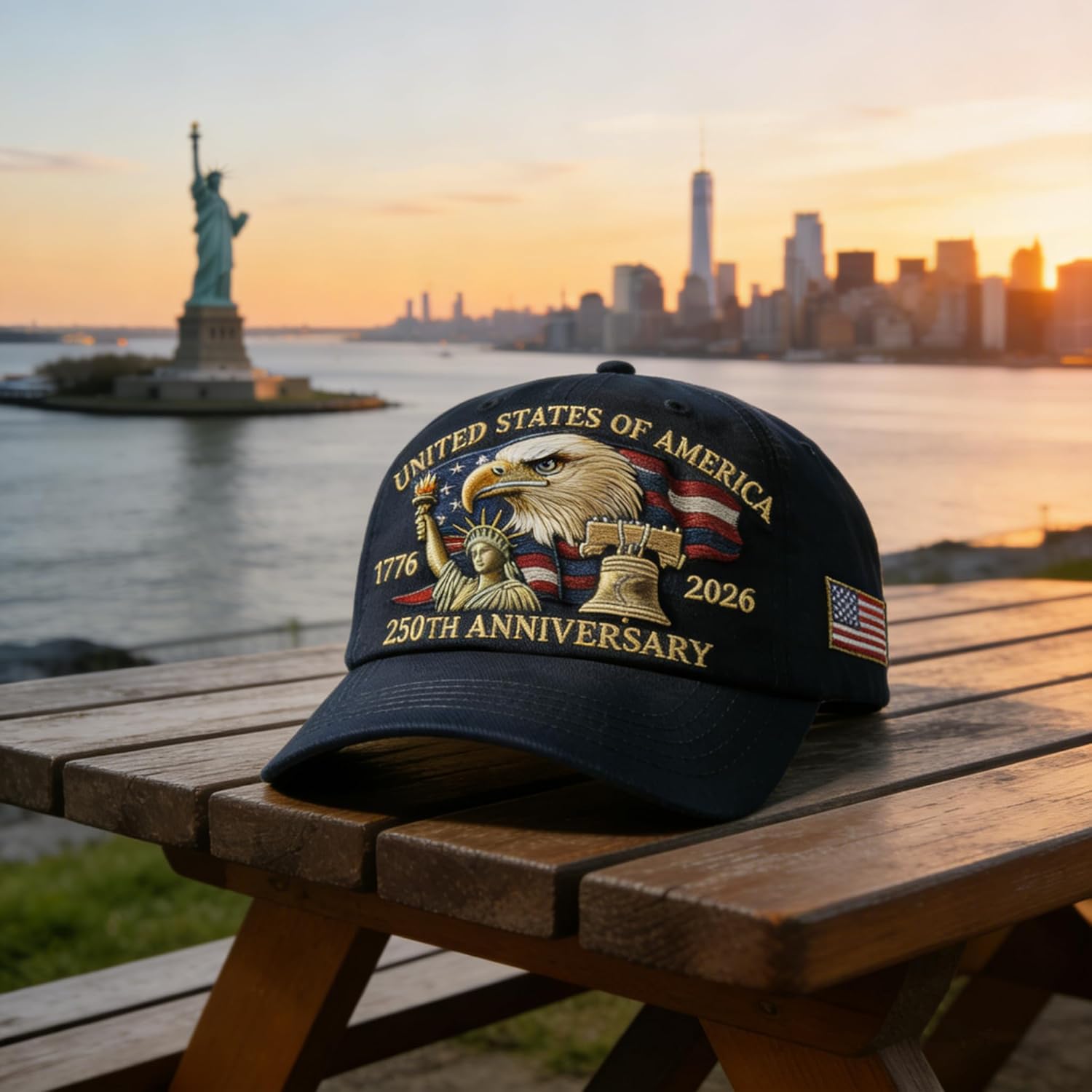 US 250th Anniversary Celebration Hat, Adjustable Retro Patriotic Cap for Men Women - Image 3
