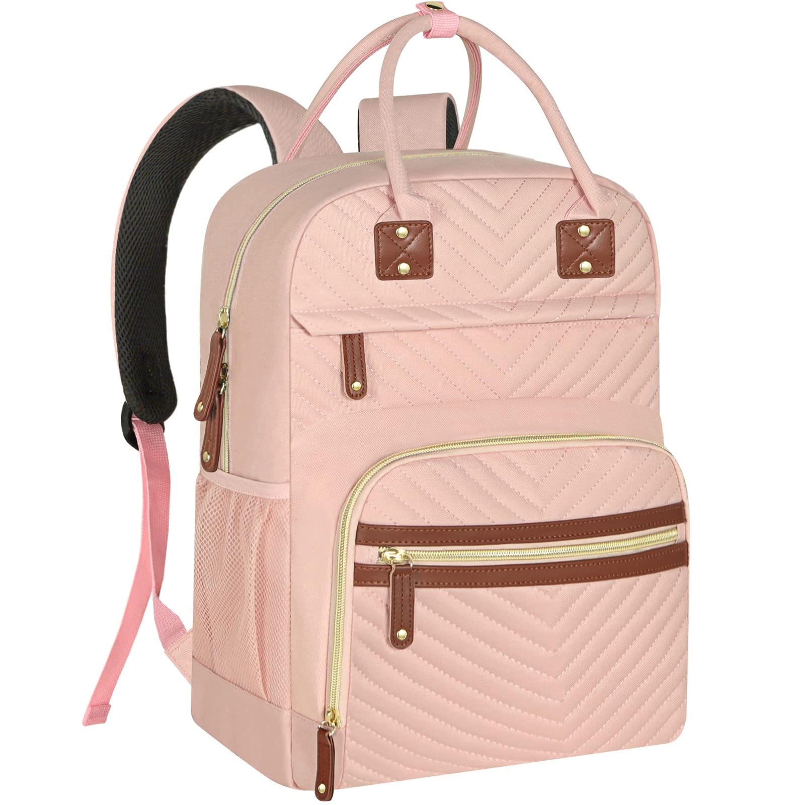 Diaper Bag Backpack Tote for Women Large Capacity, Baby Bag with Insulated Pockets Multifunctional Diaper Bags For Baby Girl Boy Waterproof Baby Bags For Boys Girls Maternity Bag Light Pink