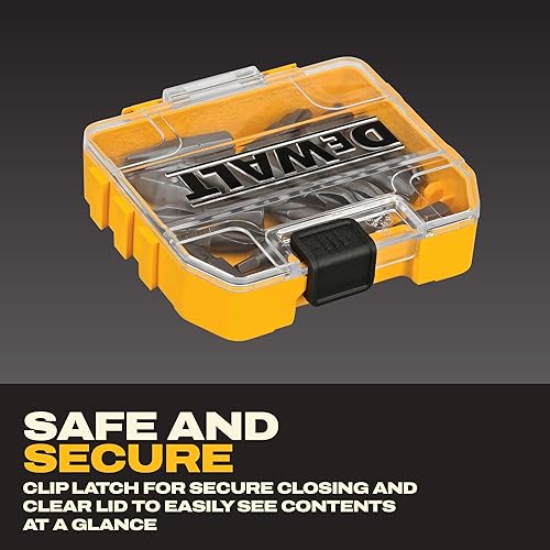 Miniatura 7 de DEWALT Juego de guía de accionamiento magnético compacto, amarillo (DWAF2058CS) de 18 uds