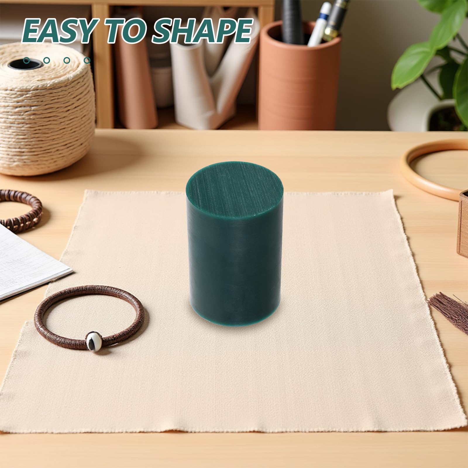 Tubo di Cera per Intaglio e Fusione di Gioielli 76mm Verde, Strumento per Creazione Braccialetti e Anelli, Modellazione Precisa per Artigiani del Settore Orafo