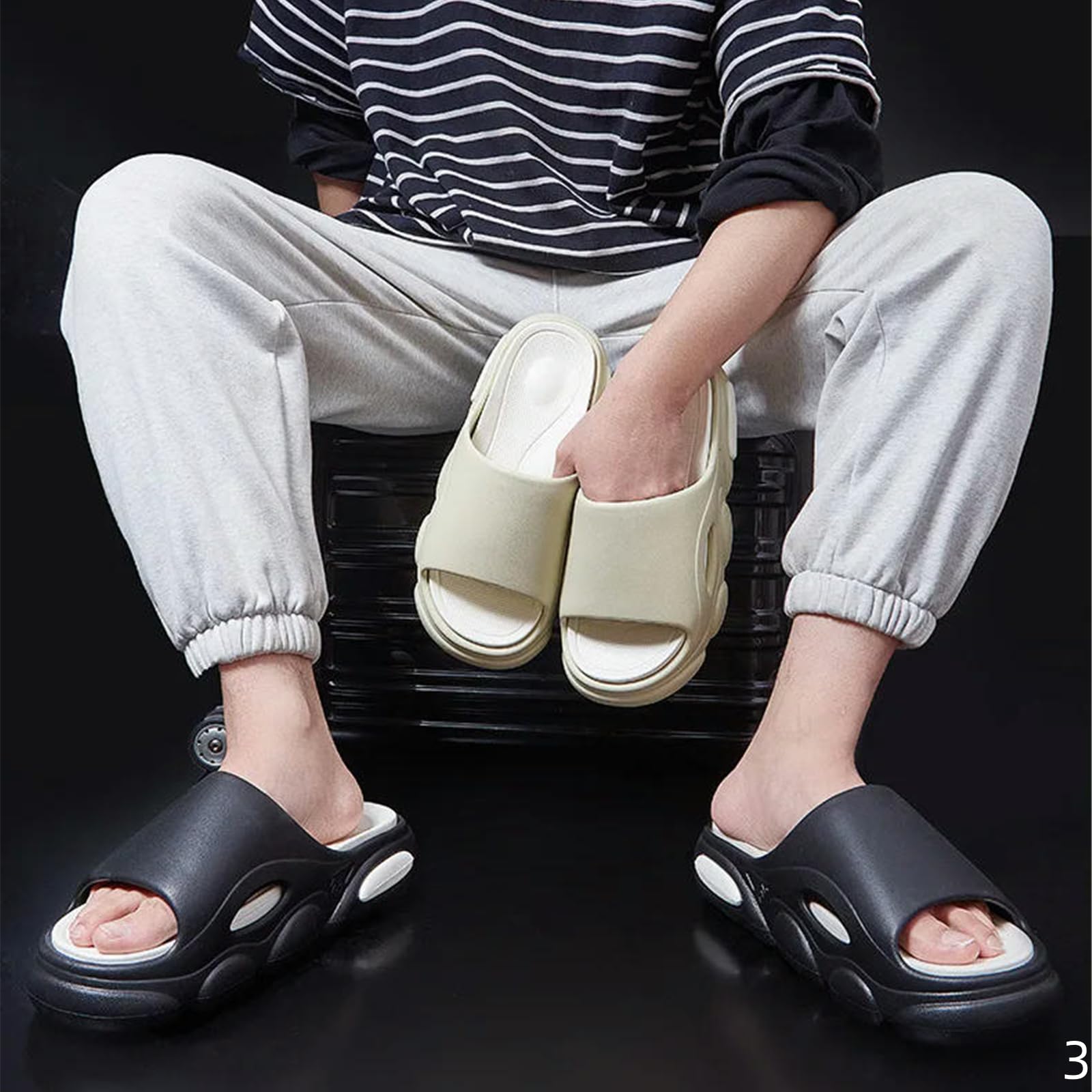 Ciabatte Uomo Sandali Estivi Degli Uomini Moda Casa Piattaforma Scivoli All'aperto Antiscivolo Scarpe Da Spiaggia Pantofole Bagno