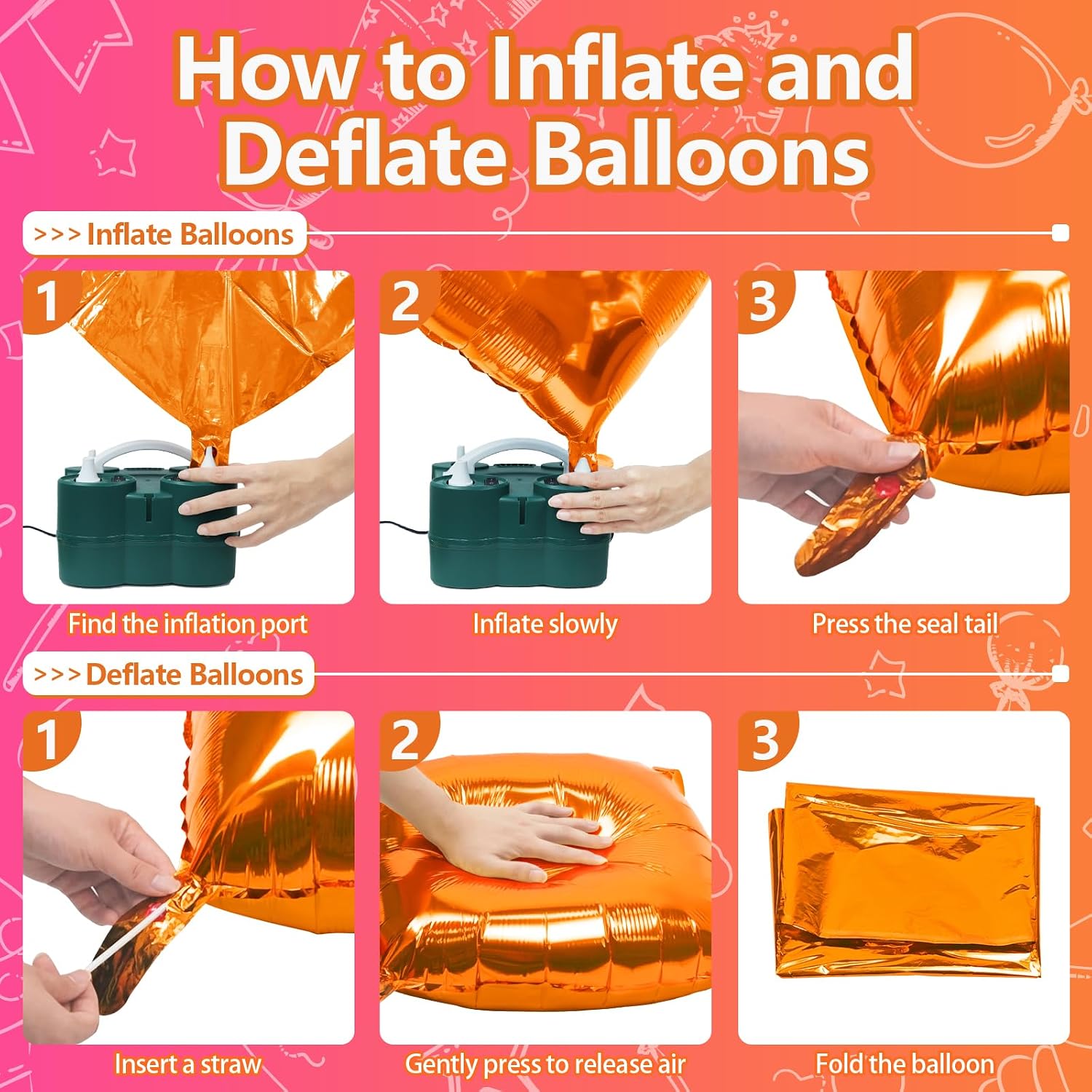 NISOCY 25PCS Rose Red and Orange Square Foil Balloons Wall Backdrop image 3