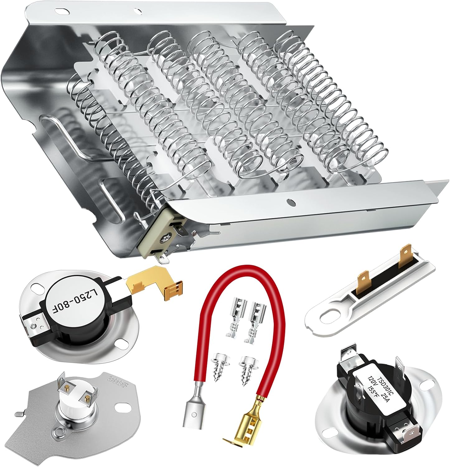 ?2024 Upgraded?279838-Dryer-Heating-Element-W10724237 fit for Whirlpool Kenmore 70 80 Series Cabrio Roper Maytag Amana Admiral Dryer Heating Element Dryer by AMI PARTS