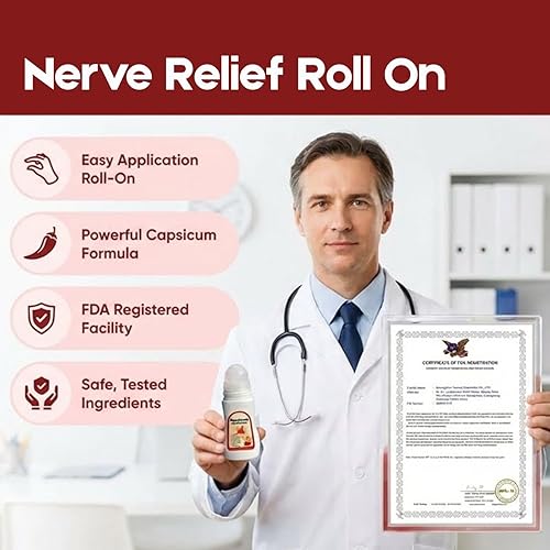 Miniatura 3 de Capsaicin Roll On - Rollo de gel calmante a base de hierbas con árnica, mentol, crema neuropatía para el cuidado de pies y piernas, absorción rápida