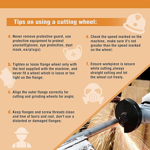 Miniatura 5 de WORKPRO Paquete de 20 ruedas de corte rueda de corte de metal y acero inoxidable de 4-12 x 78 pulgadas disco de corte de metal fino para amoladora