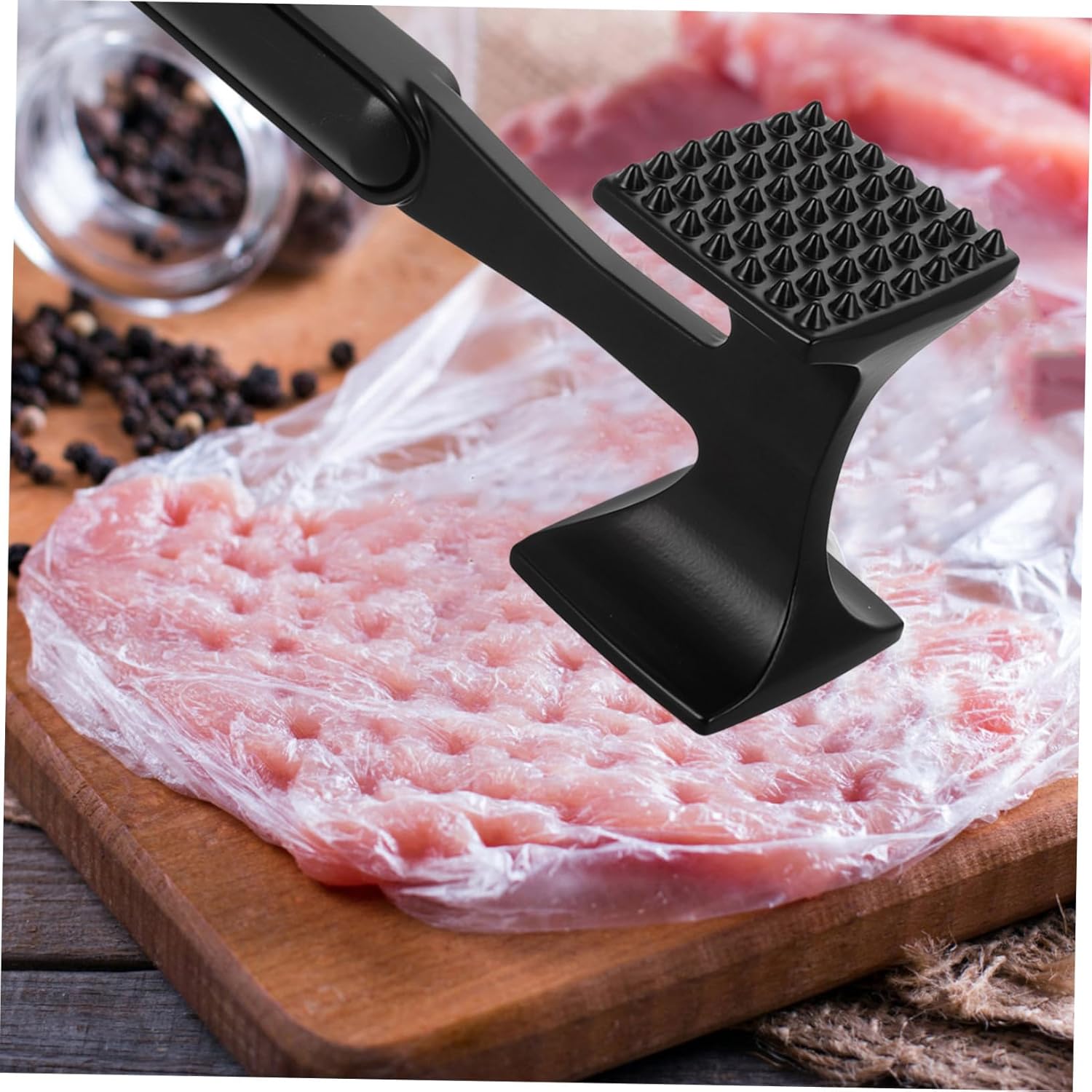 PRETYZOOM Dual-sided Meat Tenderizer Hammer Kitchen Pounder for Beef Pork Chicken Efficient Meat Flattening Tool for Flavorful and Tender Dishes