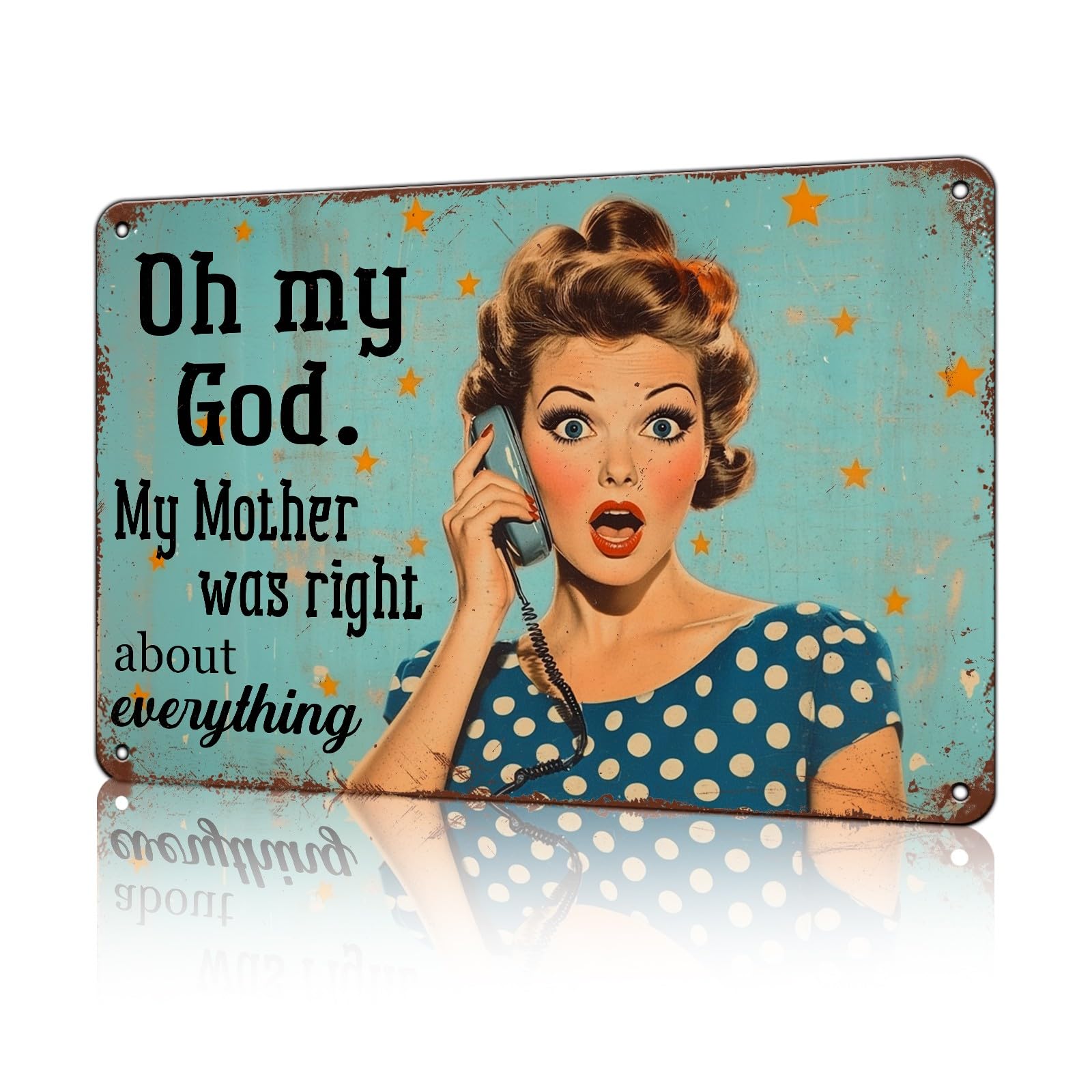 Anceky My Mother Was Right About Everything Tin Sign Vintage Sign Retro Aluminum Sign Wall Decor for Home Living Room Garage Pub Kitchen Outside 12×8 Inch