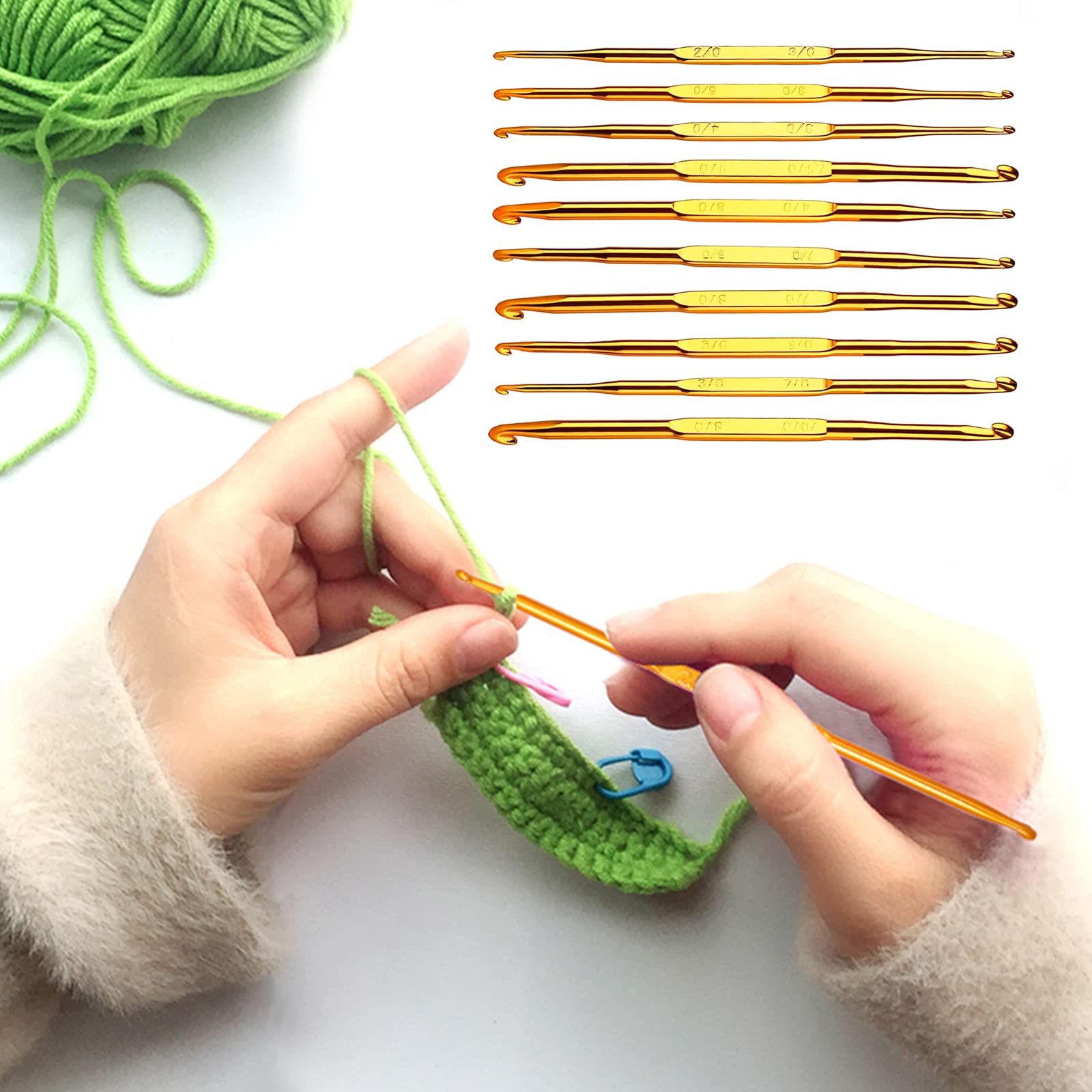 QUARKZMAN Inox Acier Accrocher Crochet 0.85mm US Taille 13 Tricot Aiguilles Pour DIY Artisanat Laine 10pcs