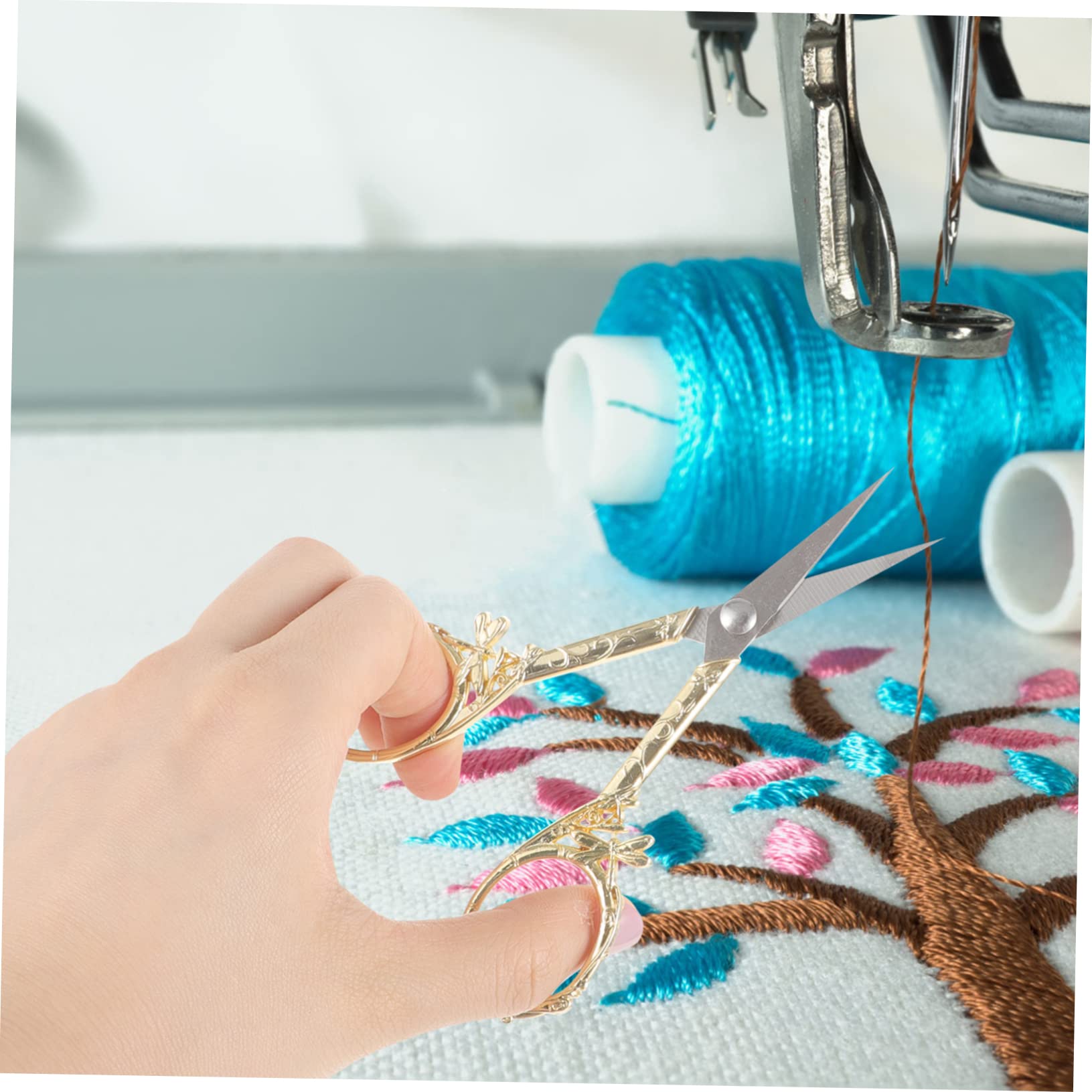 Lurrose 5piezas Tijeras De Manualidades Pequeñas De Acero Inoxidable Tijeras Para Bordado y Costura Herramientas De Corte Ligeras y Ergonómicas Para y Scrapbooking Diseño Retro y