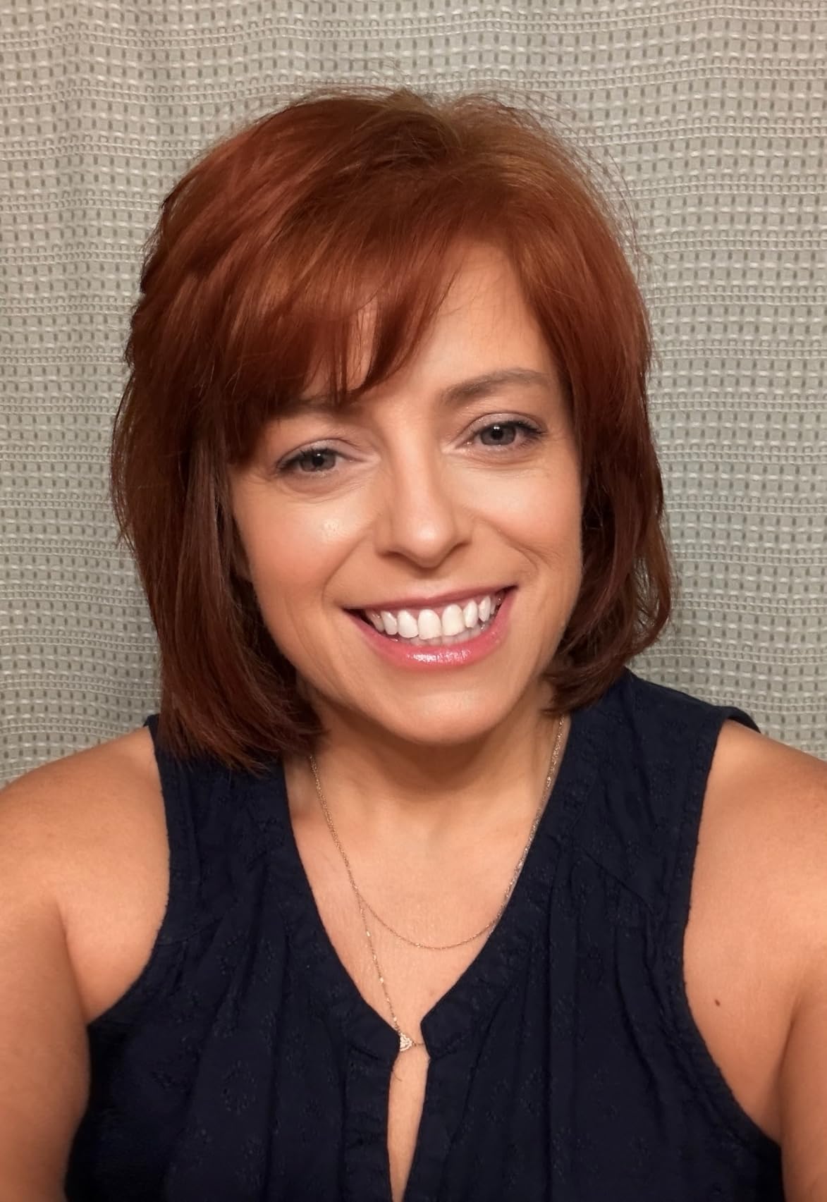 Customer selfie after applying Body Coverage Perfector