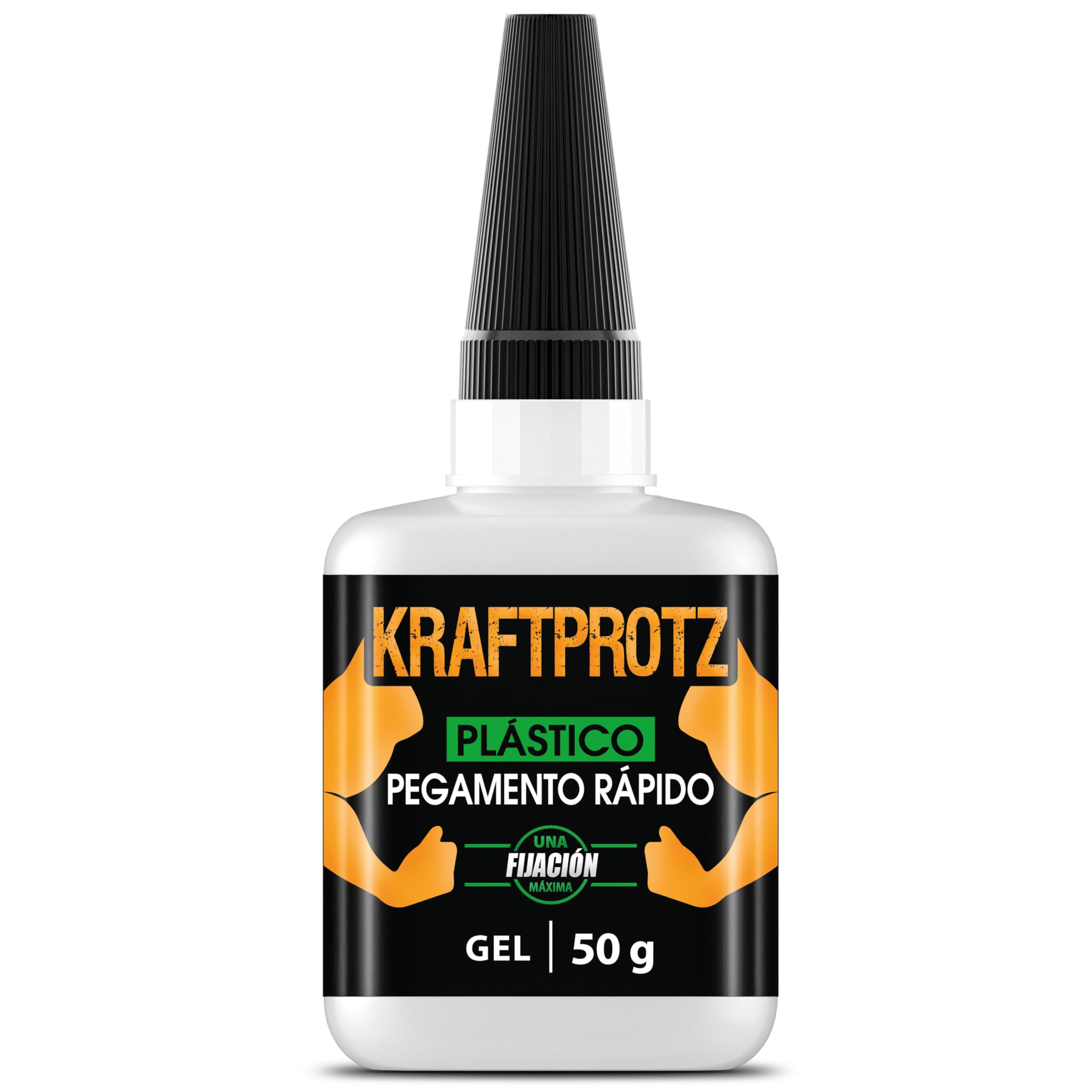 Pegamento plástico 50 g – KRAFTPROTZ gel extra fuerte, resistente al agua y calor – cierre antigoteo contra secado – adhesivo grueso para ABS, PVC, acrílico, plexiglás y más – ideal para bricolaje