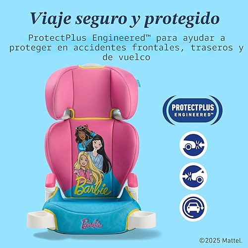Miniatura 7 de Barbie x Graco Turbobooster 2.0 Asiento elevador de respaldo alto, asiento de auto con cinturón para niños grandes