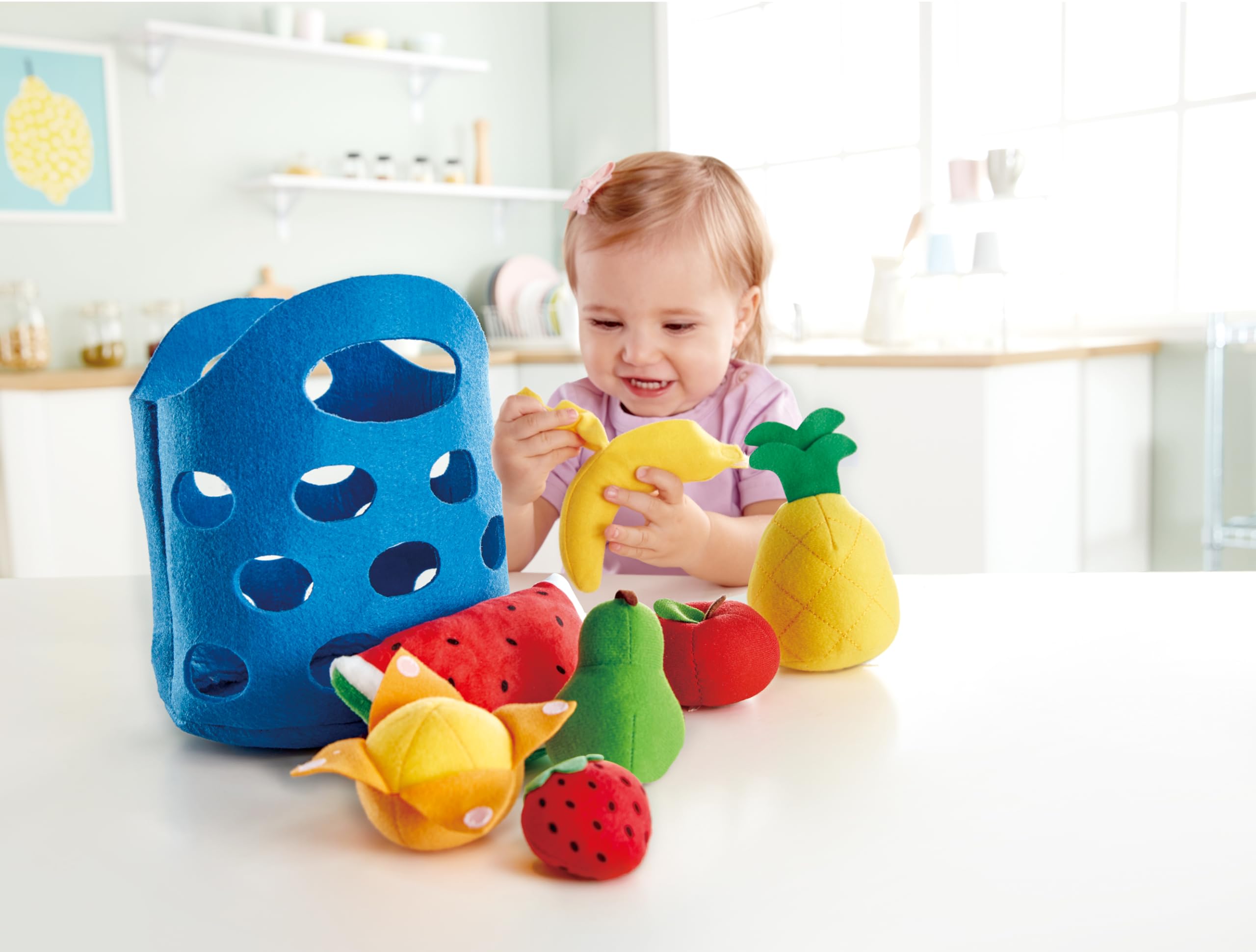 Hape E3169 Fruit Basket - Soft Food Accessories - Suitable for 18 months and up