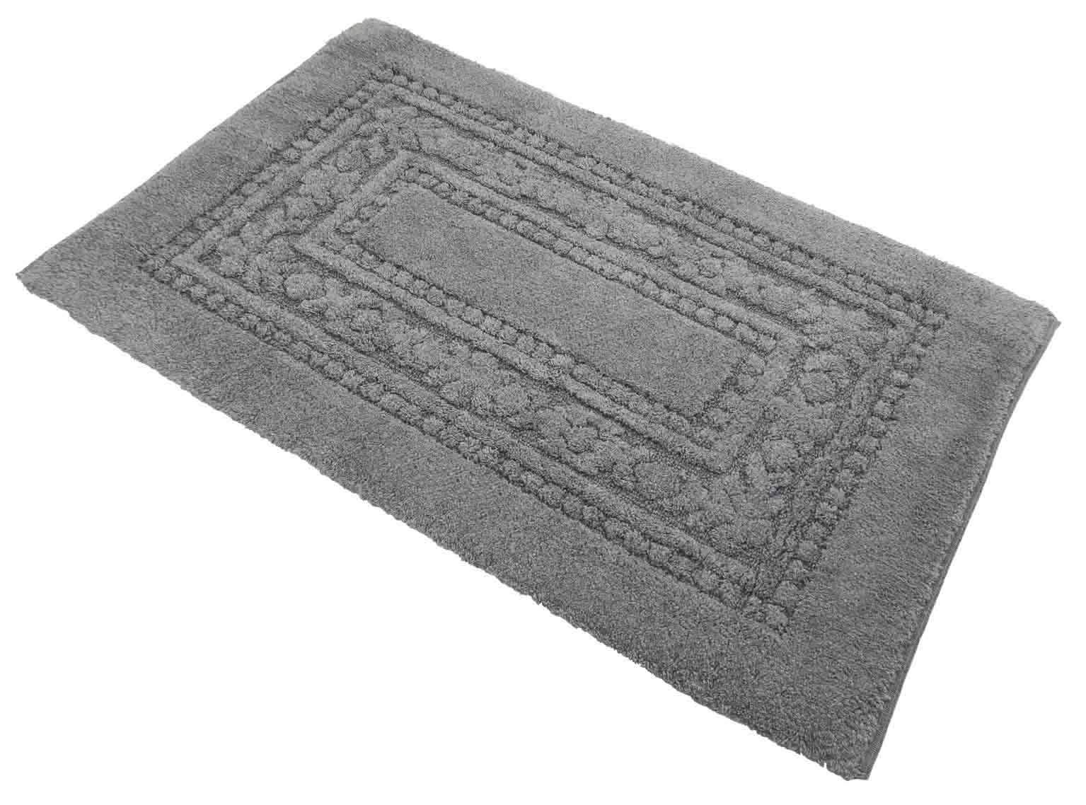 Casatessile Tappeto Bagno Antiscivolo New Romy - Grigio Scuro, 65x130 cm.